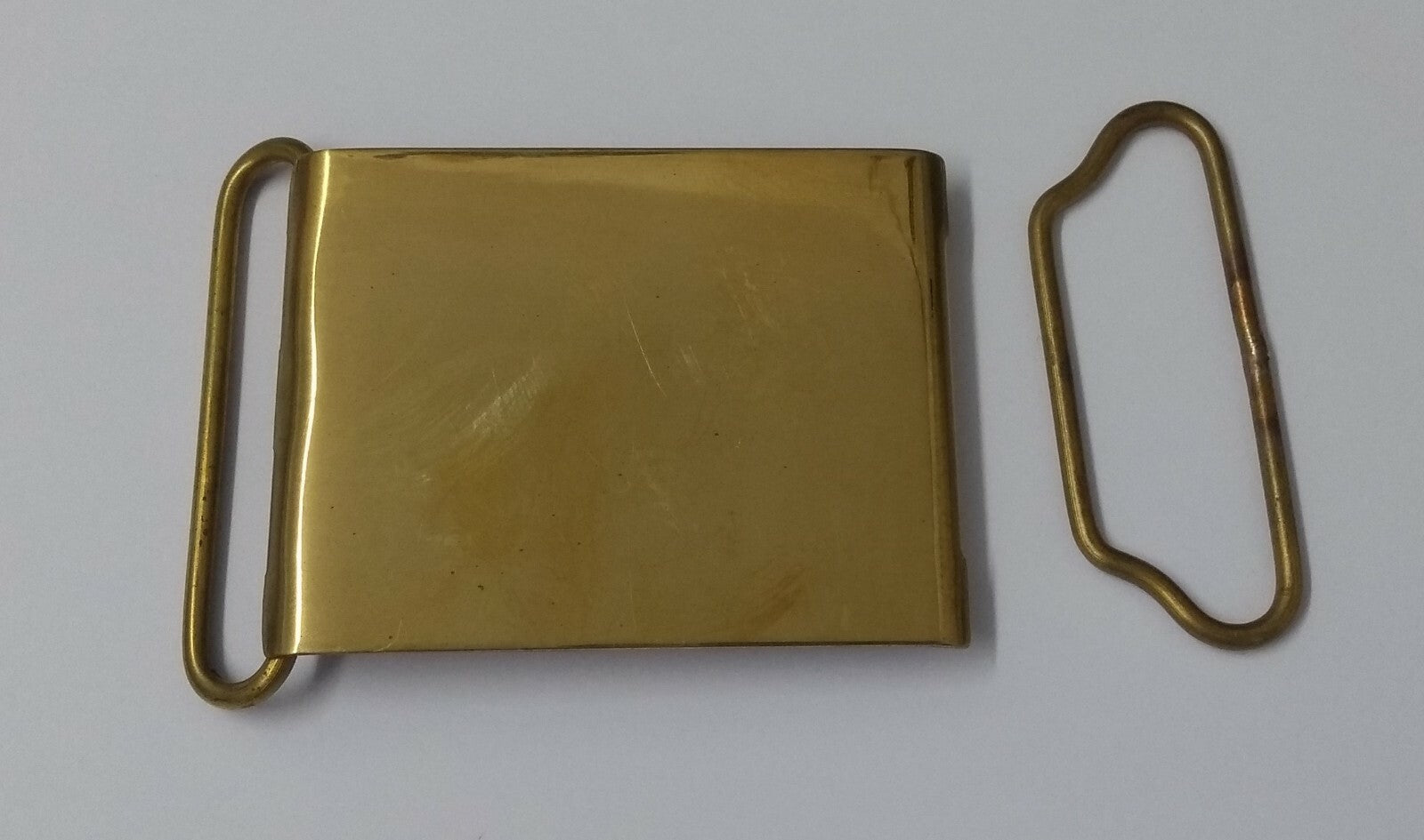 Vintage Brass Buckle Plate No Insignia British Issue Old Stock STD271