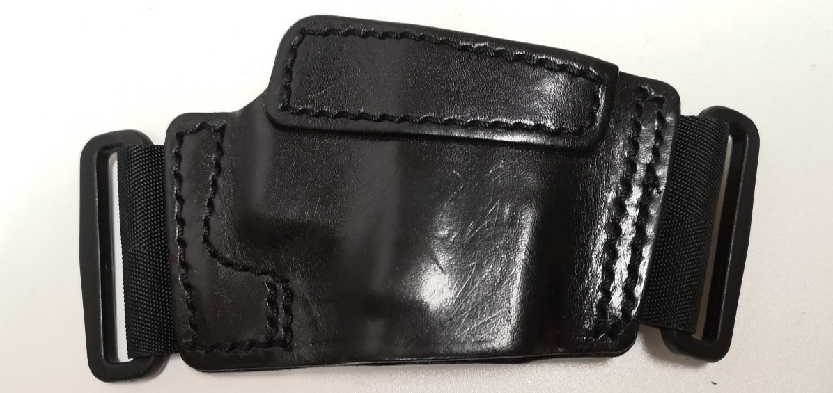 PWL 315 Black Leather Ambidextrous Covert / Hip Holster Sleeve for G17