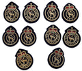 Vintage British Patches Civil Defence Queens Crown Insignia Badges X10