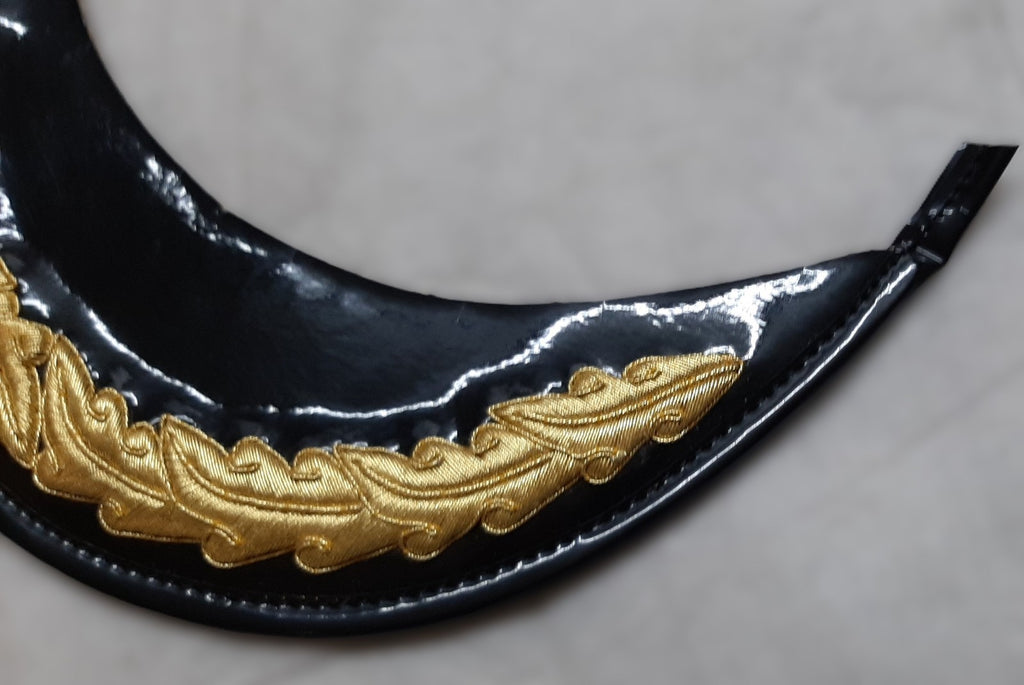 Staff Officer Peak British Oak Leaf Gold Mylar Sprig Dress Hat Visor