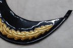 Staff Officer Peak British Oak Leaf Gold Mylar Sprig Dress Hat Visor