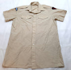 FAD Shirt British Army Fawn Short Sleeve Para Wings and Commando Patch CLR 39cm
