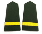 Shoulder Slides Officer Slide On Epaulettes Green With 1 Rank Bar