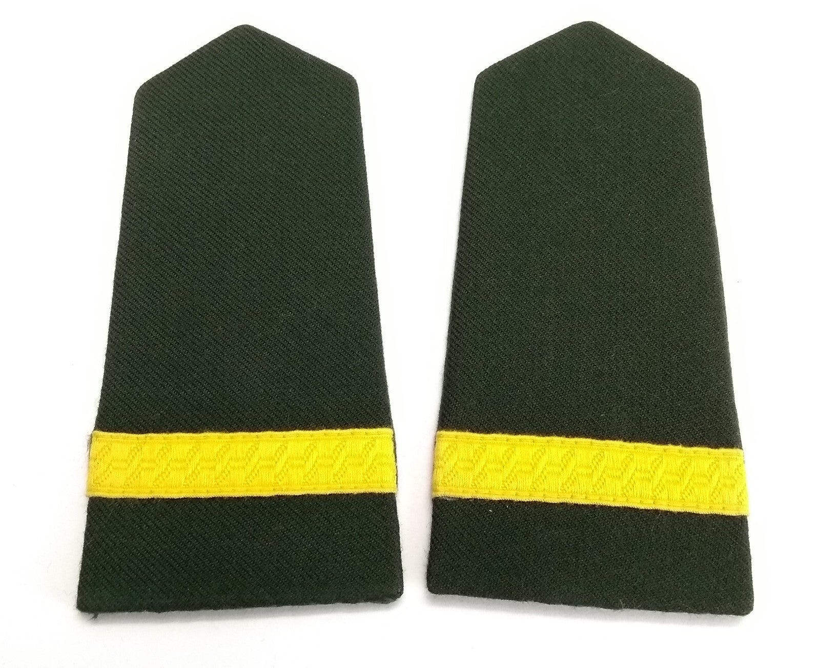 Shoulder Slides Officer Slide On Epaulettes Green With 1 Rank Bar