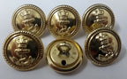 Genuine British Royal Navy RN Officers Dress Edged Buttons 17mm 27L NEW ASBT112