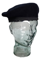 Officers Pattern Beret Dark / Navy Blue With Petersham Rim & Eyelets Assorted
