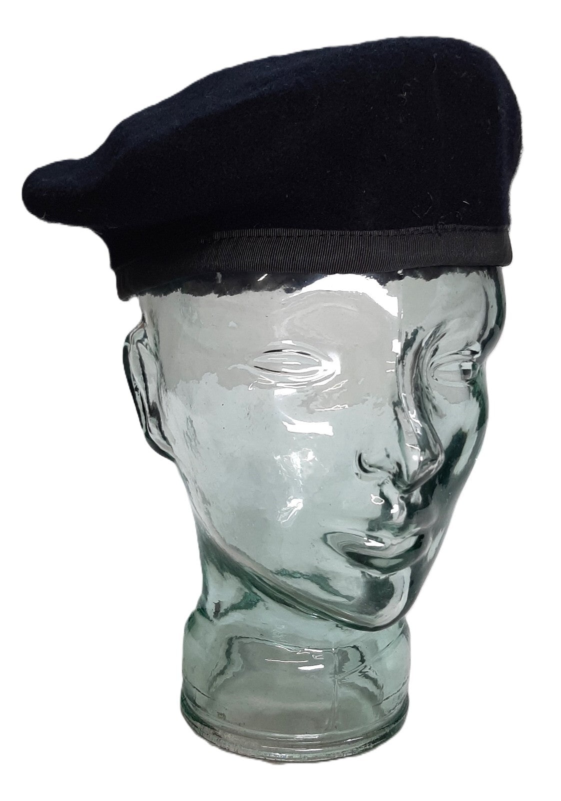 Officers Pattern Beret Dark / Navy Blue With Petersham Rim & Eyelets Assorted