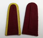 Senior Officer Shoulder Boards Abu Dhabi Obsolete Stock Maroon Melton Gold Braid