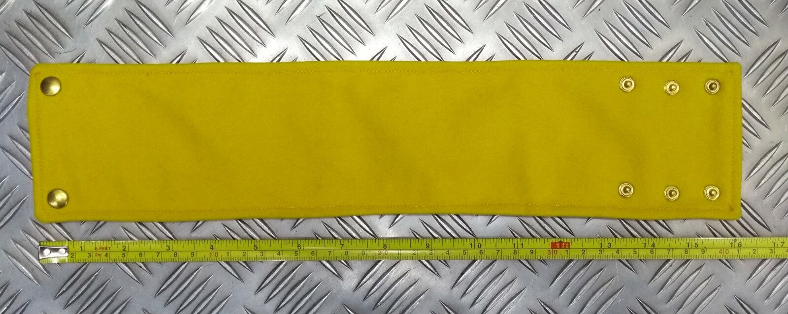 Yellow Armband Brassard WW2 Pattern British Army Old Stock Unissued Khaki Lined