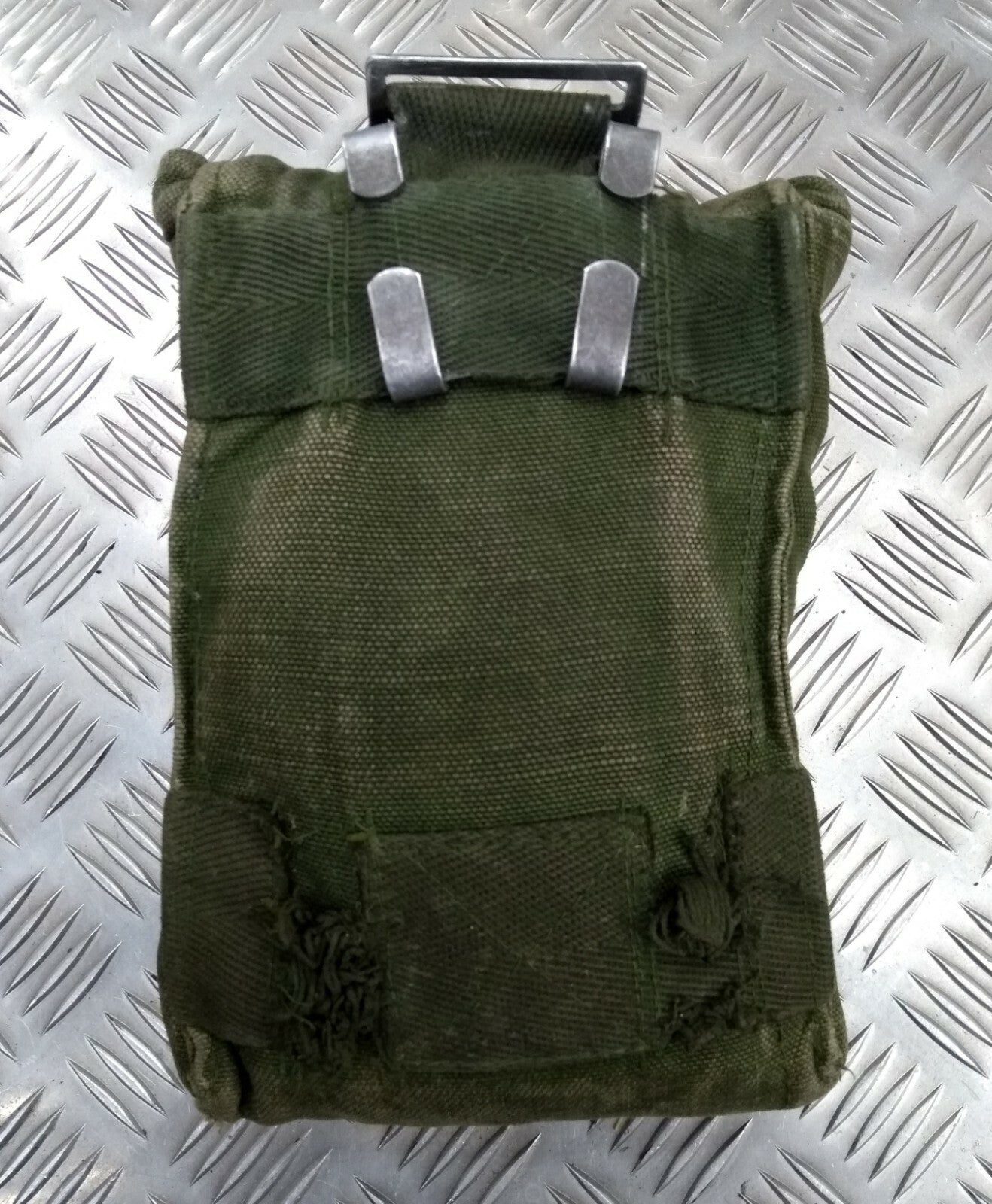 Genuine Vintage M39 Swedish Military Green Webbing Side Utility / Ammo Pouch G2