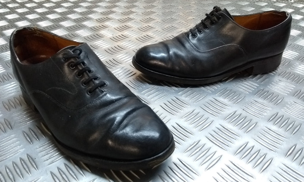 Naval Oxford Shoe British Navy Officers Dress Uniform Without Toe Cap UK 7L