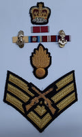 No1 Dress Badges R.E Engineers SSGT / Skill at Arms /Collar Dogs / Medal Ribbon