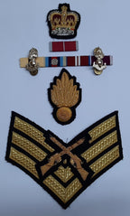 No1 Dress Badges R.E Engineers SSGT / Skill at Arms /Collar Dogs / Medal Ribbon