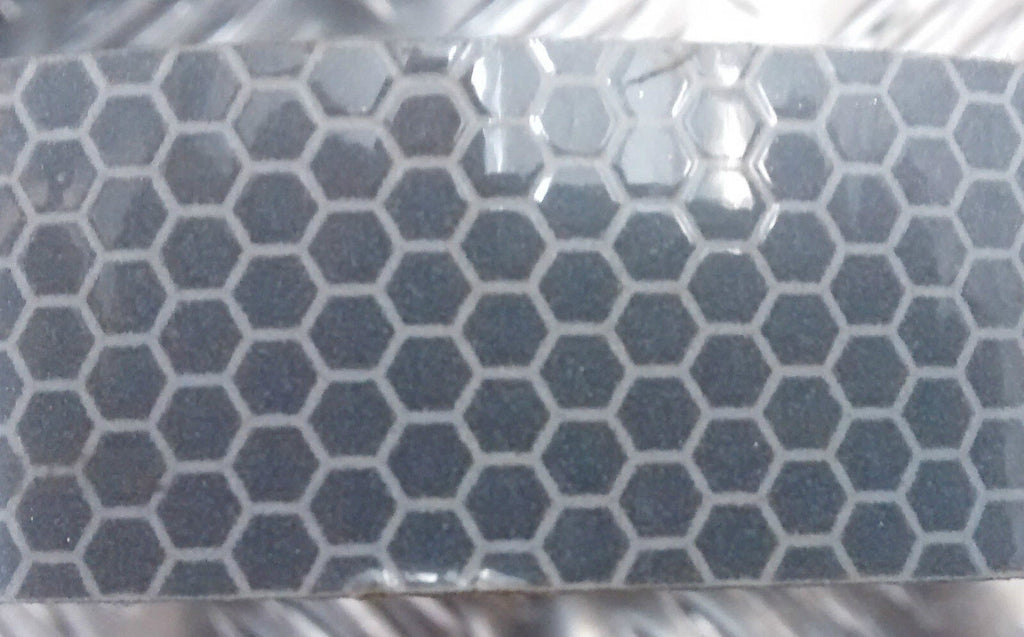 Silver Reflective Sew On Tape British Strip Marking 1m - NEW