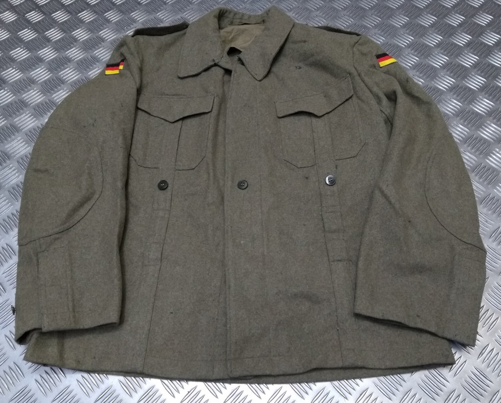 Vintage Field Jacket German Army 1960s Pattern Wool Serge Bundeswehr 104cm