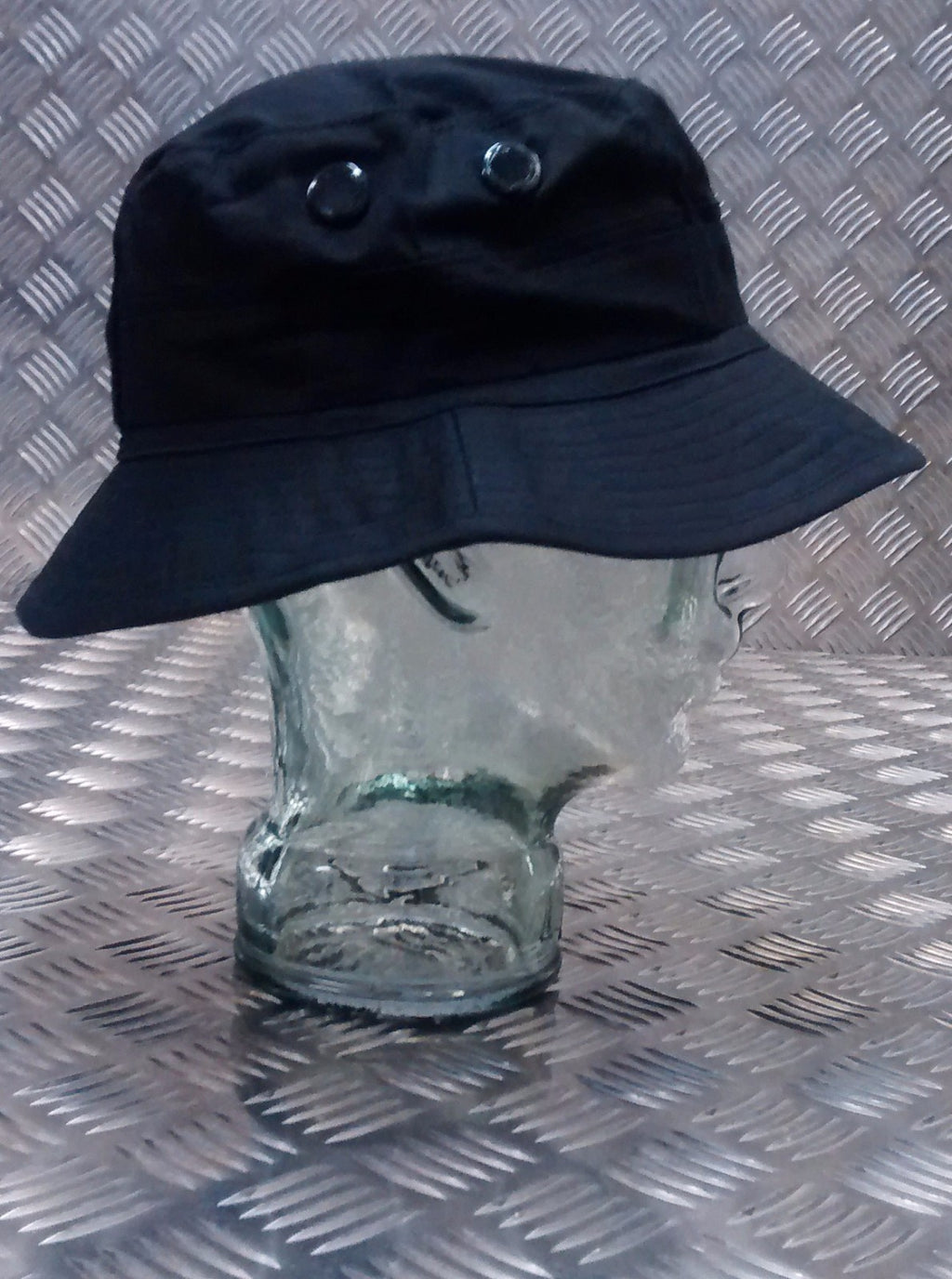 Military Style Special Forces Boonie Hat / Bush Hat Short Brim Stealth Black NEW