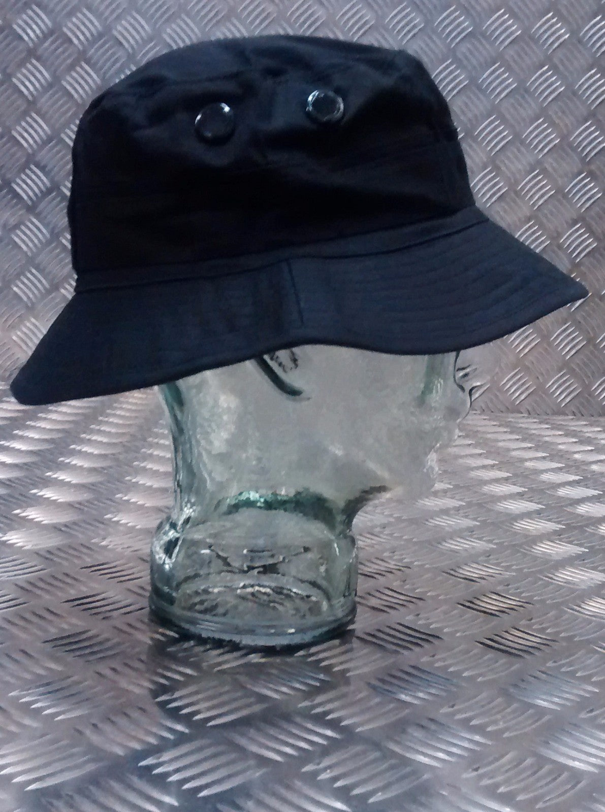 Military Style Special Forces Boonie Hat / Bush Hat Short Brim Stealth Black NEW