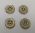 Genuine Vintage Issue 4 Hole Plastic Buttons Khaki 14.5mm