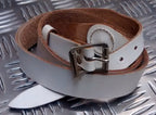 Genuine Vintage Unique Army White Leather XOX Belt -Low Slung Hipster - NEW
