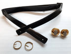 British Army RAOC Chin Strap Set Ordnance Corps Insignia Buttons and Fittings