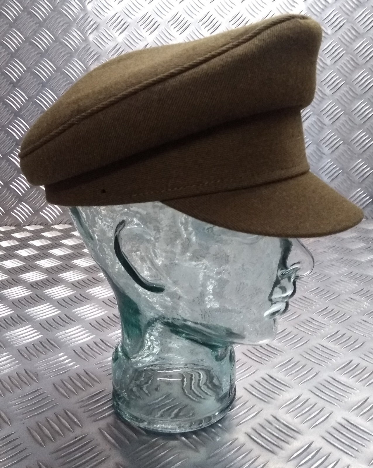 No2 Dress Hat Vintage Khaki Green No Badge or Buttons Woman's Version Size 56cm