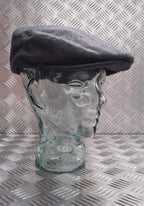 Dark Grey Wool Mix Quilt Lined Grandads Hat / Flat cap like Cheese Cutter Cap