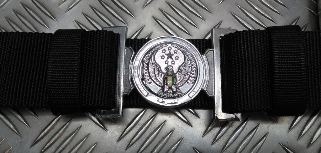 Abu Dhabi Belt Black Nylon With Buckle For Ceremonial & Parade Duties