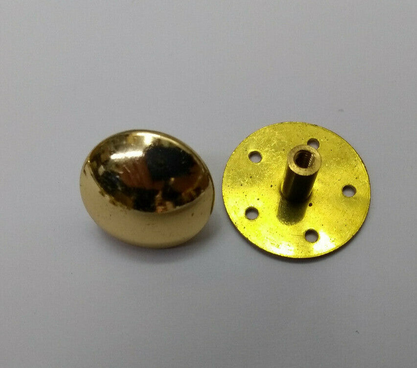 High Quality Gold Coloured Anodized High Sheen Plain Metal Dome Buttons - NEW