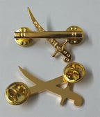 Genuine British Army Gilt Shoulder Board Badge General Sword & Baton GIM5