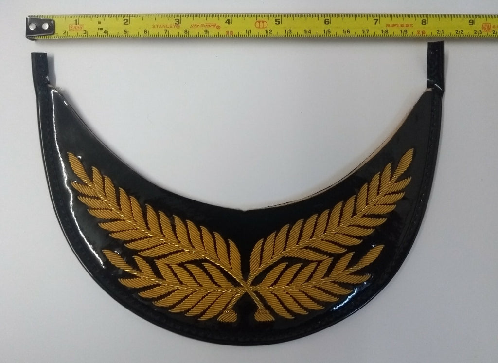 Genuine British Made Senior Officer Gold Wire Palm Leaf Dress Cap Peak