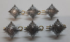 British Made Mil-Spec Metal Officers Rank Pips Silver Chrome Tria Juncta In Uno