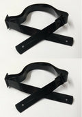 Chin Straps Black 1/2" Adjustable Metal Buckle Chinstraps X2 for Dress Hats