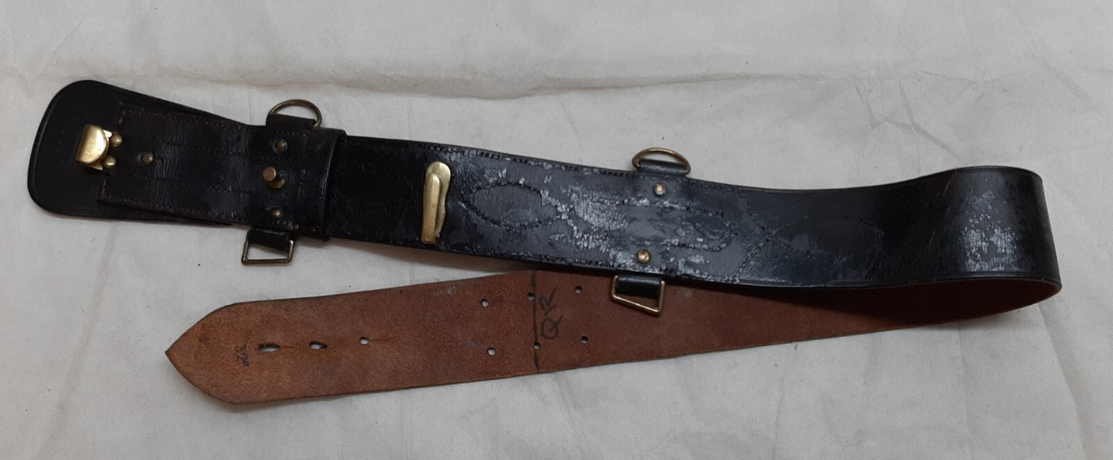 Sam Browne Belt no crossover or Buckle British Size 2