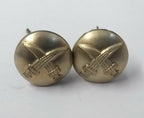 Genuine British Made Bahrain Obsolete Insignia Nickel Prong Buttons X2 ASBT236