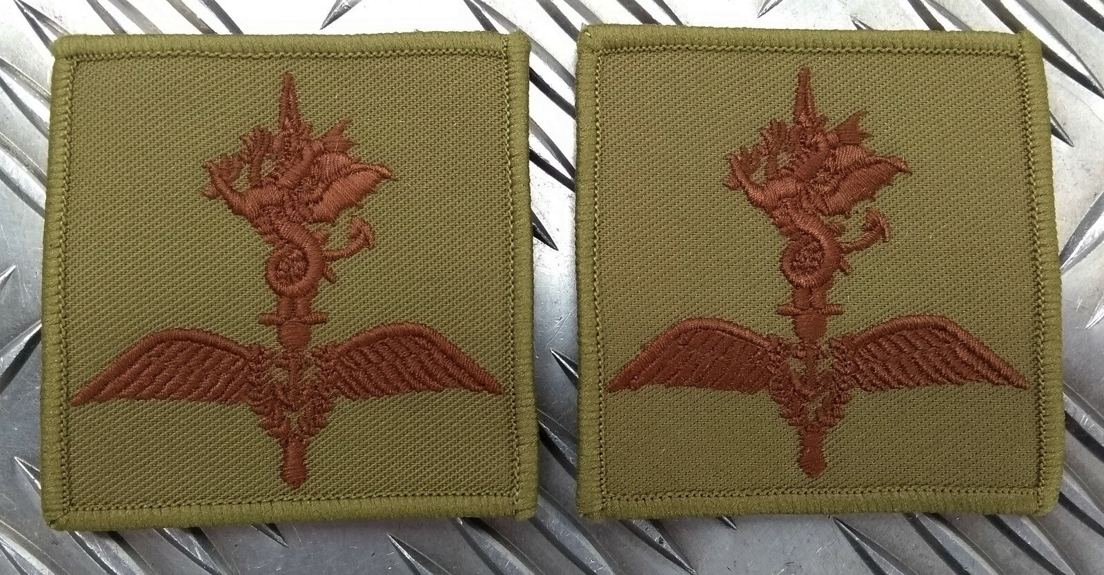 Genuine British Navy Issue Royal Marines Commando Helicopter Force Arm Patch X2