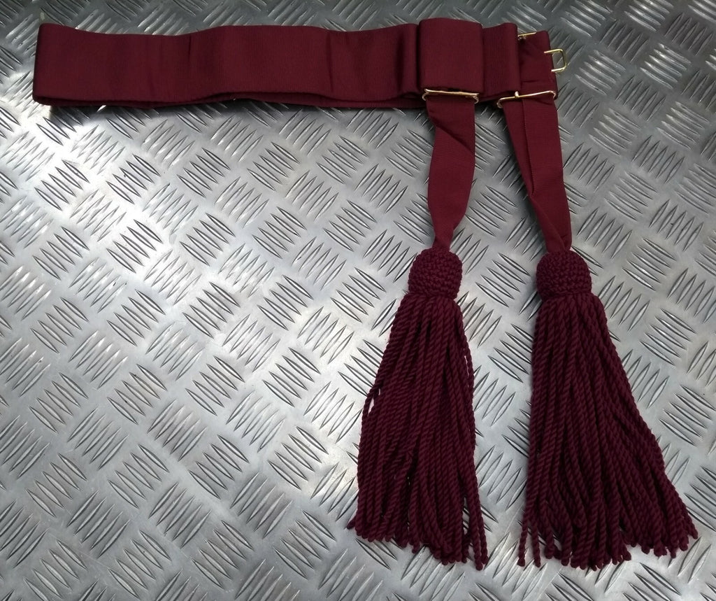 Waist Sash Belt Crimson / Maroon British OFCs Army Style - NEW