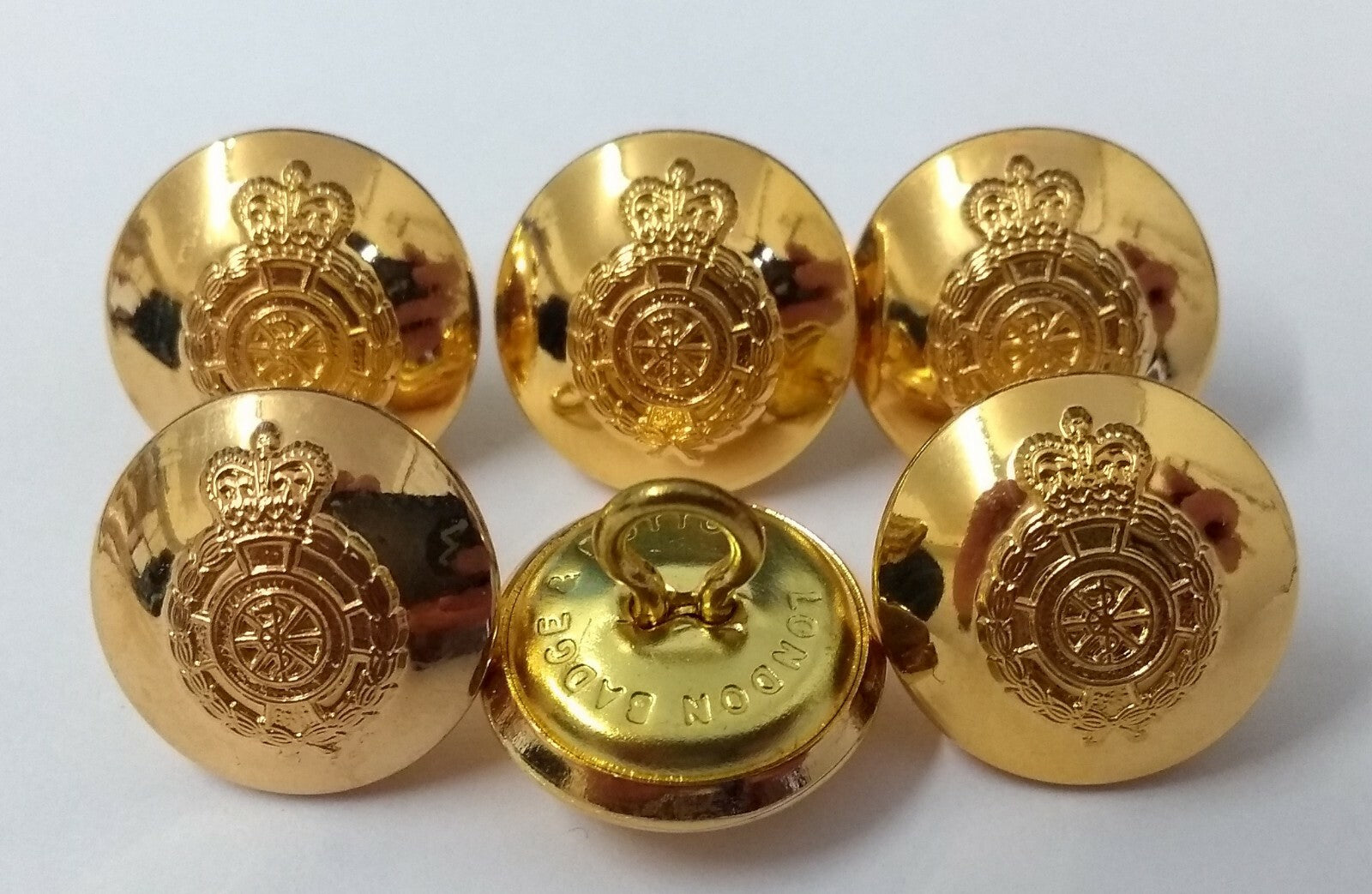 Genuine Vintage British LAS London Ambulance Service Dress Cap Buttons 16.5mm
