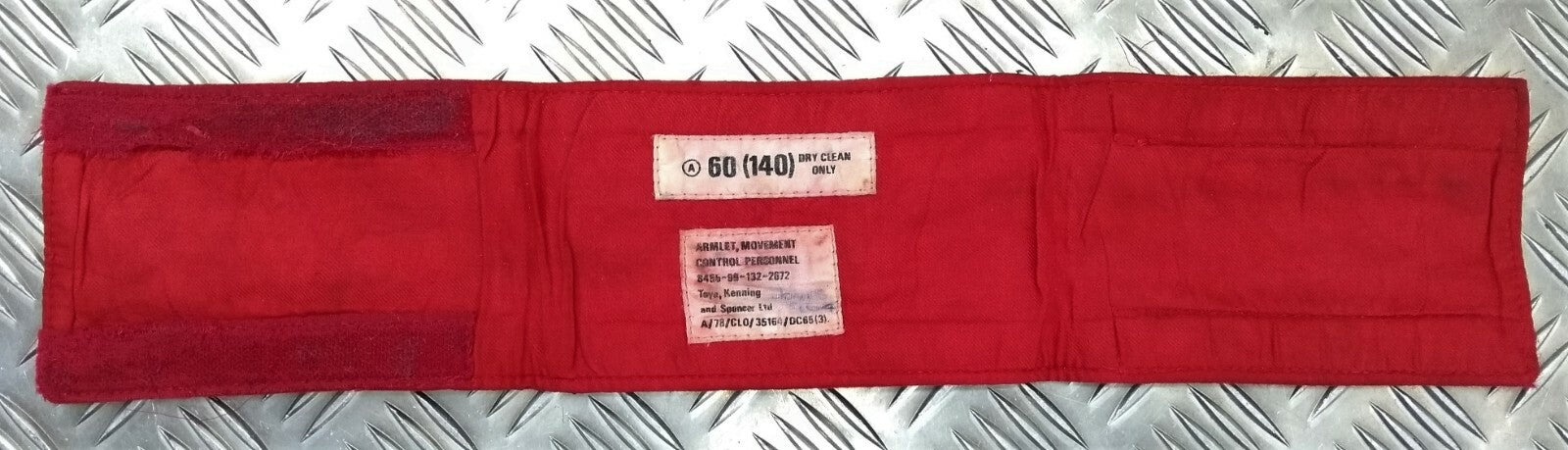MOV Armband Red Adjustable Armlet Movement Control Personnel Faulty