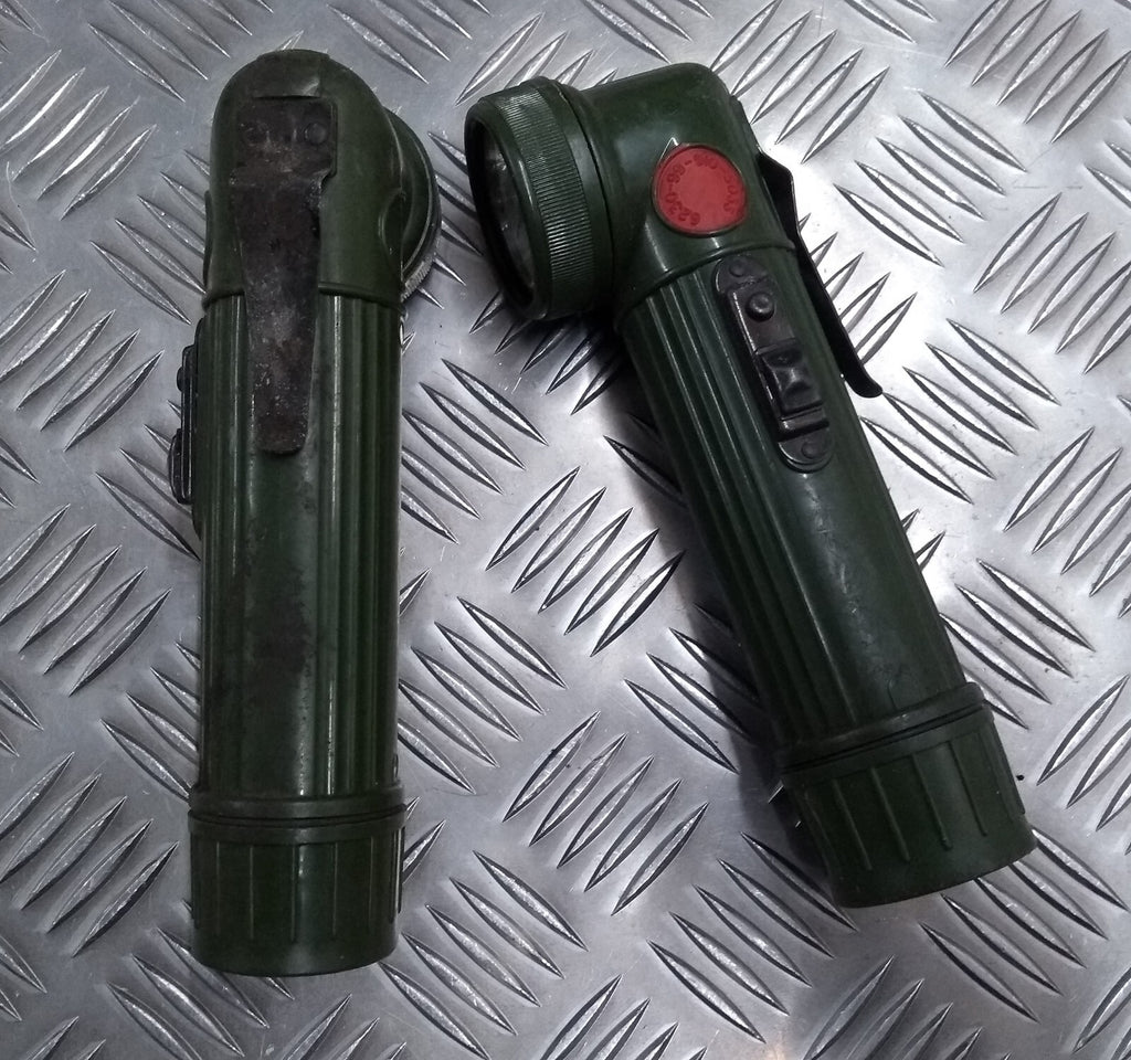 Movie Prop Torch EX British Army Old Pattern Angled Soldiers Combat Flashlight