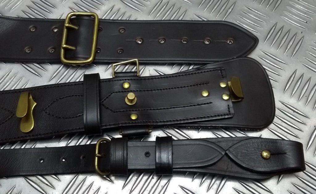 Sam Browne Brown Leather Belt & Shoulder Strap British Issue Dress