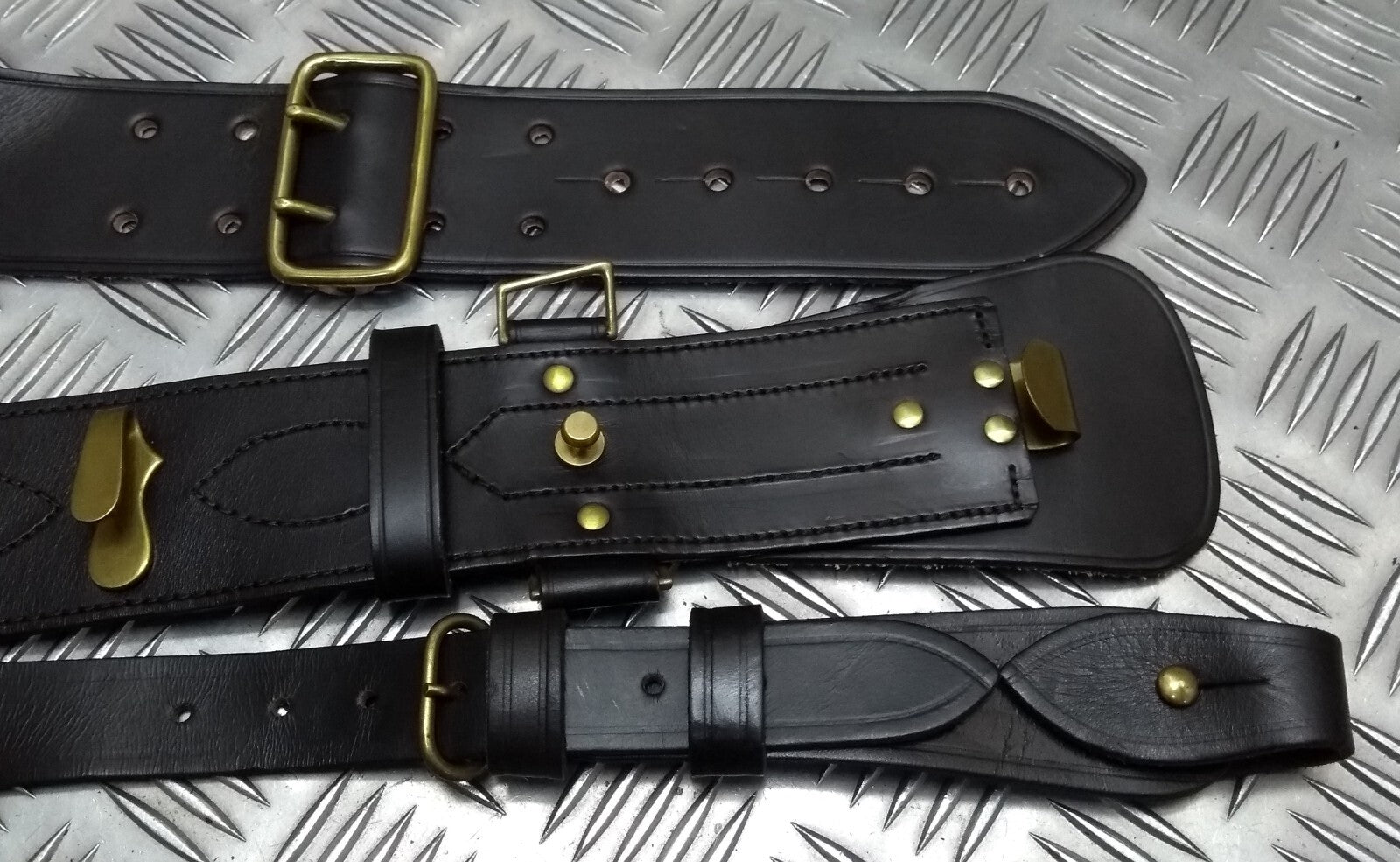 Sam Browne Brown Leather Belt & Shoulder Strap British Issue Dress