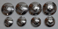 The Royal Yeomanry No2 Ring Back Silver Button Set British Army Insignia OFC