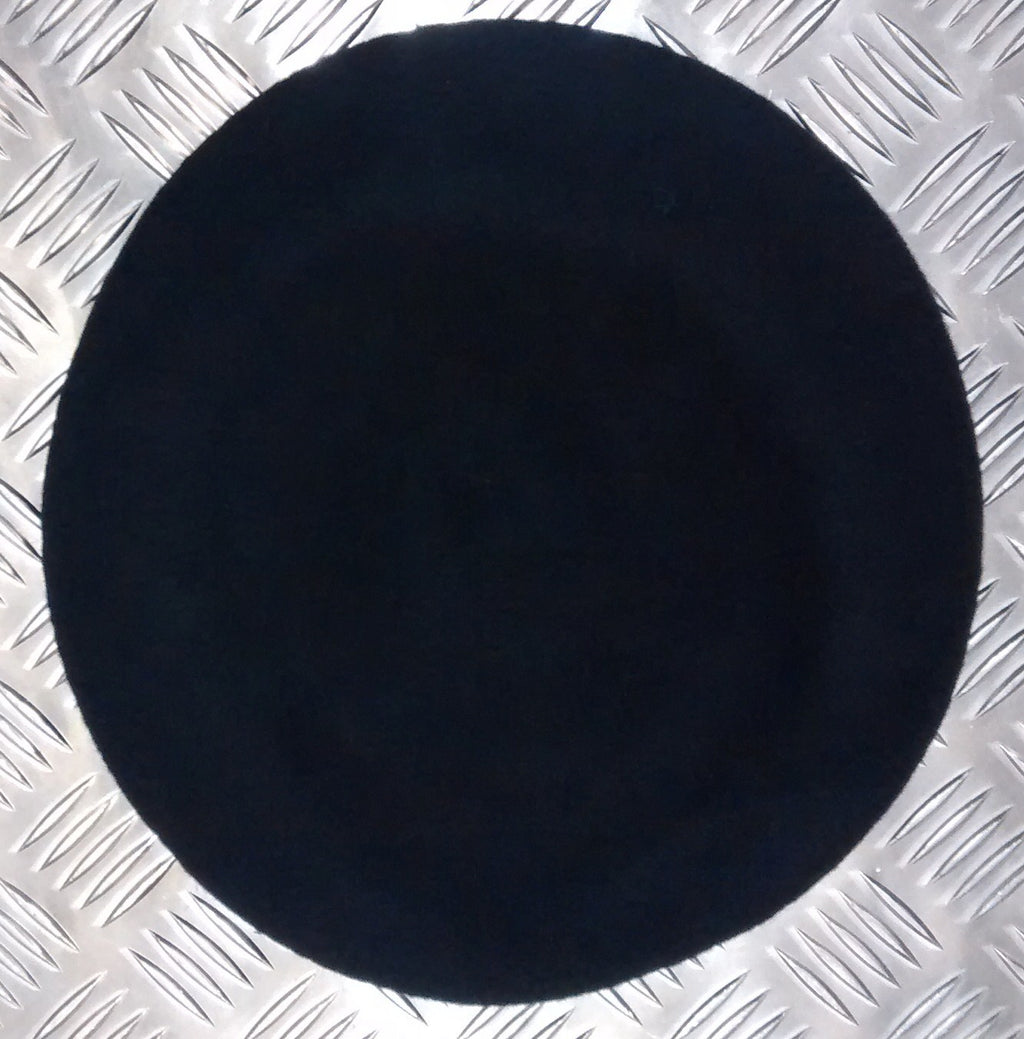 100% Wool Navy Beret Leather Band Made In England 7 1/2 Large NEW