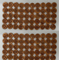100 Vintage Buttons 4 Hole Shirt / Shank Anchors Pearlesque Brown 10.5mm NOS