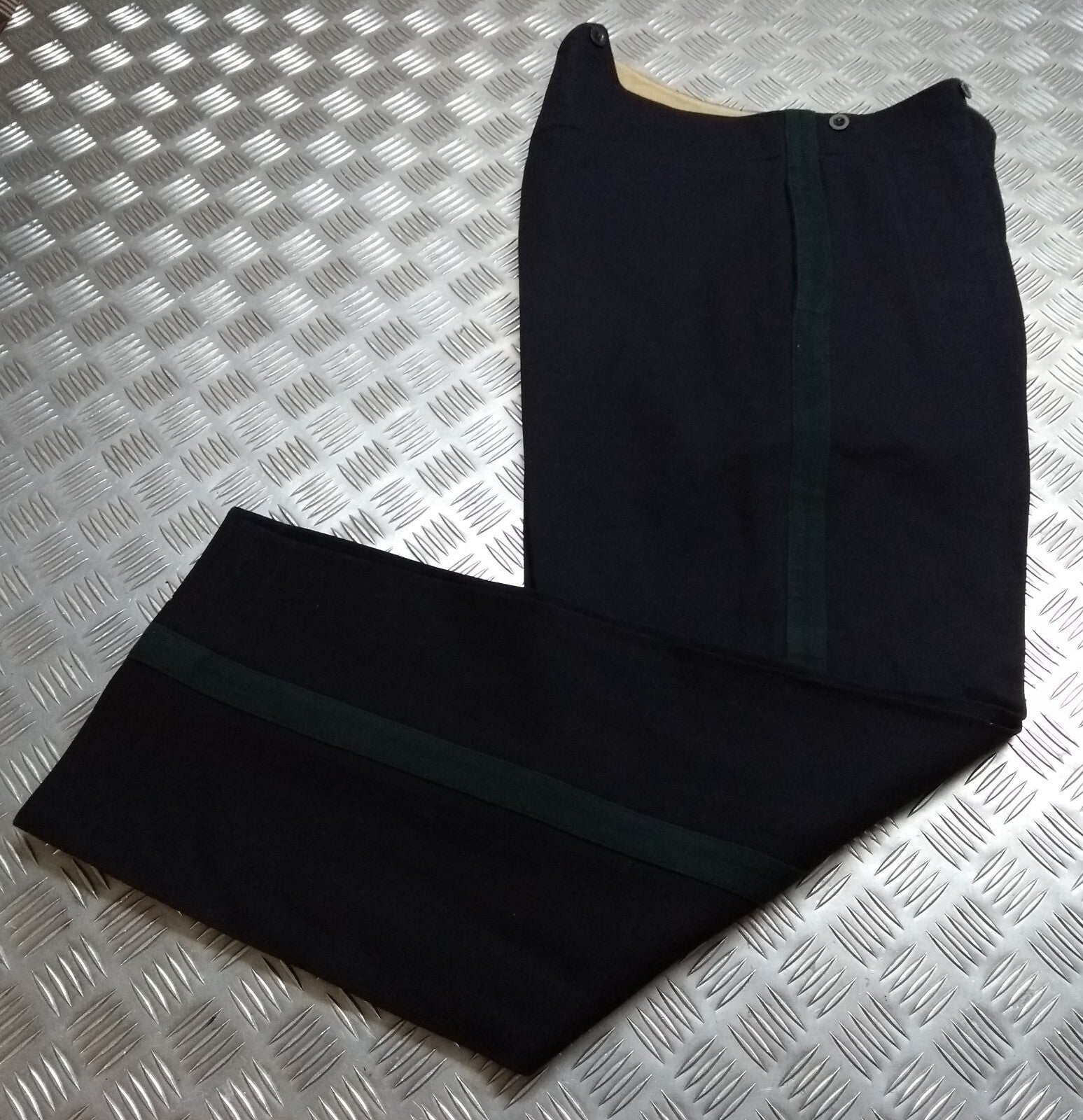 Vintage No1 Trousers British Army With Infantry / Rifles Green Stripes 1963 Pat