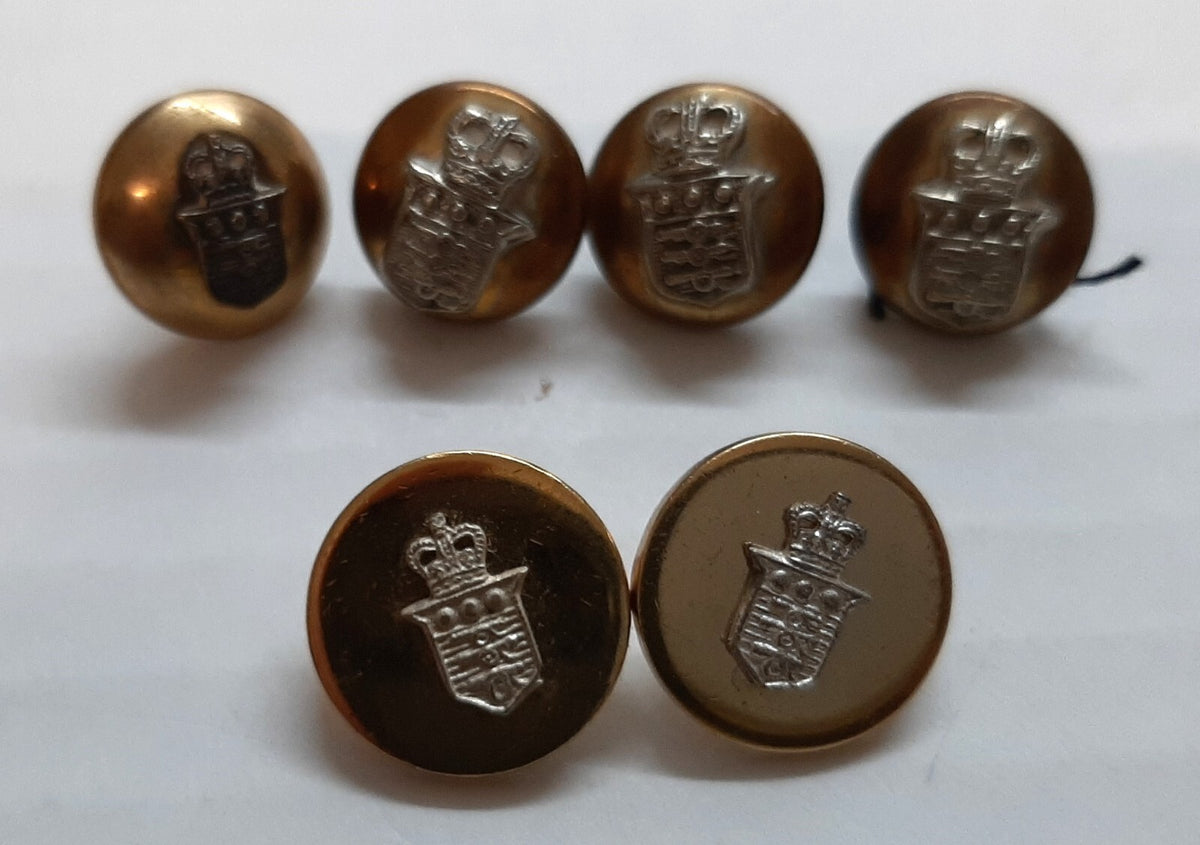 RAOC Army Buttons British Royal Ordnance Corps Assorted Small Size x 6