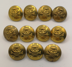 17th/21st Lancers Brass Buttons Size 30L x4