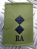 Royal Artillery RA OD Green Lieutenant Rank Slide Epaulette - NEW