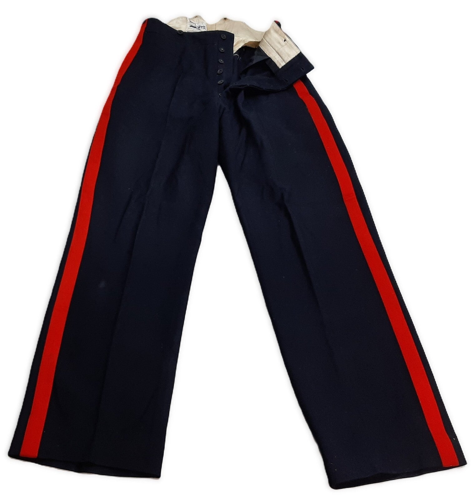 No1 Dress Trousers British Army Blues Pattern RMAS With 1" Red Stripes W34"
