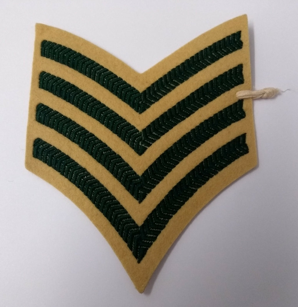 Genuine Vintage British Light Infantry Rank Stripes 4 Chevrons